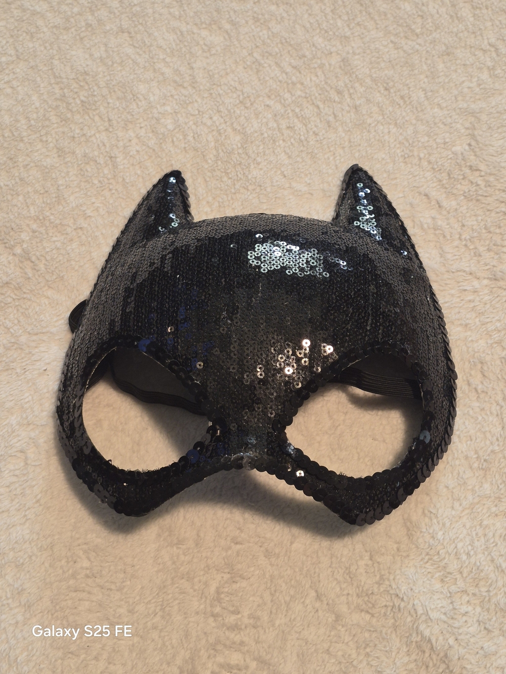 Official DC Comics Catwoman Black Sequined Halloween Costume Mask